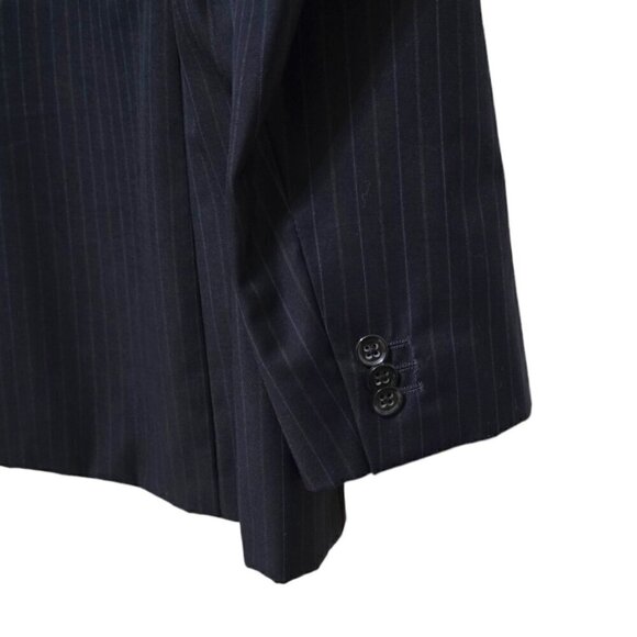 Banana Republic Navy Pinstripe Modern Fit Single Breasted Blazer Sz 42R - Picture 4 of 10